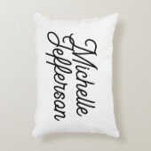 アメリカのクリエイティブトレンディーホワイトブラック書道 アクセントクッション (正面(垂直))