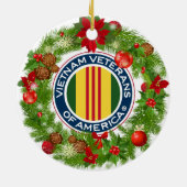 アメリカのクリスマスのオーナメントのベトナムの退役軍人 セラミックオーナメント (裏面)