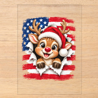 アメリカのクリスマスのトナカイ アクリル招待状