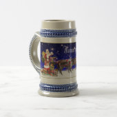 アメリカのクリスマスカスタマイズ可能なステイン ビールジョッキ (正面左)