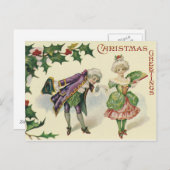 アメリカのクリスマスカード シーズンポストカード (正面/裏面)