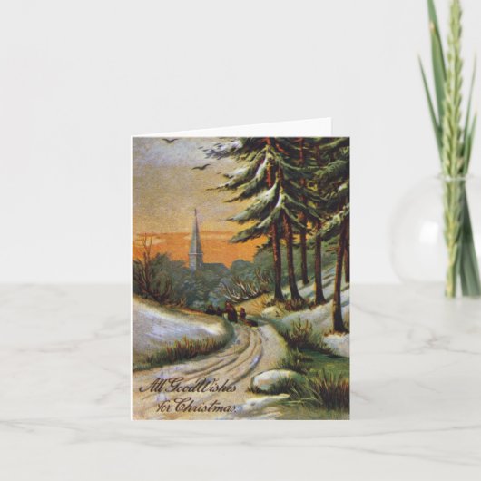 アメリカのクリスマスカード。 19世紀後半。 シーズンカード (正面)