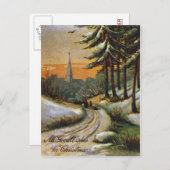 アメリカのクリスマスカード。 19世紀後半。 シーズンポストカード (正面/裏面)