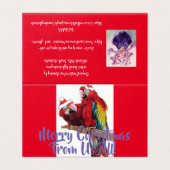 アメリカのクリスマスカーメリードセットから赤マカオパロット (外部フラット)