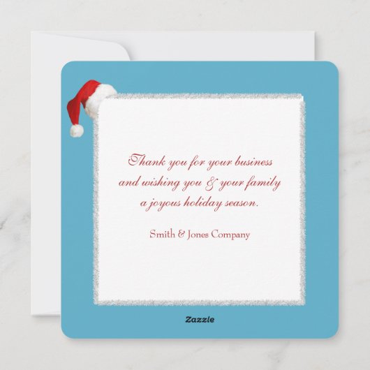 アメリカのクリスマスツリーオンビーチ シーズンカード (裏面)