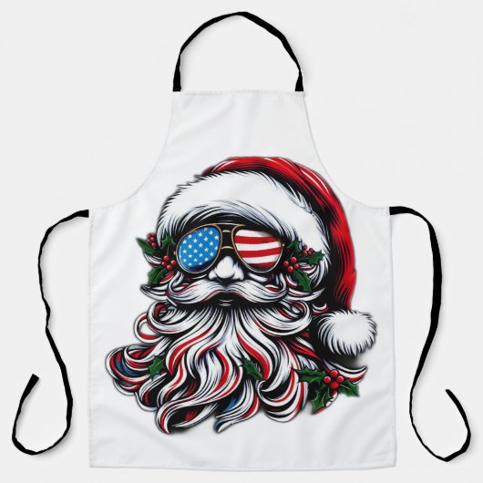 アメリカのクリスマス・サンタ エプロン (正面)