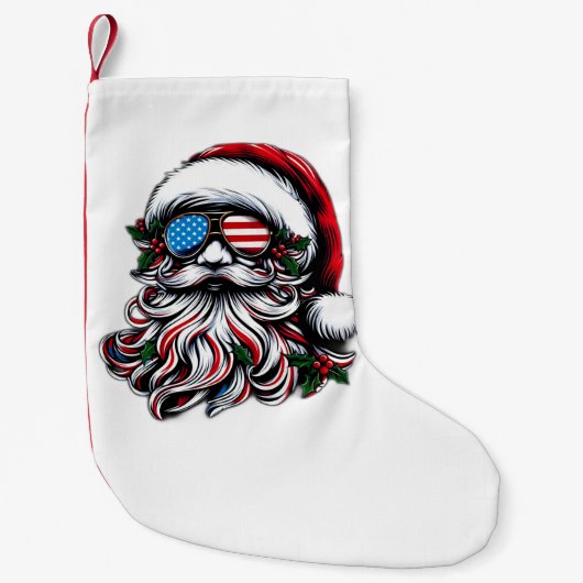 アメリカのクリスマス・サンタ スモールクリスマスストッキング (正面)