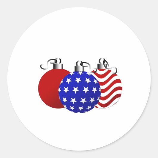 アメリカのクリスマス ラウンドシール (正面)