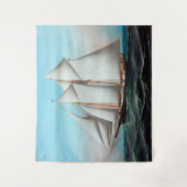 アメリカのクリッパー船飛んでいる雲 タペストリー (正面)