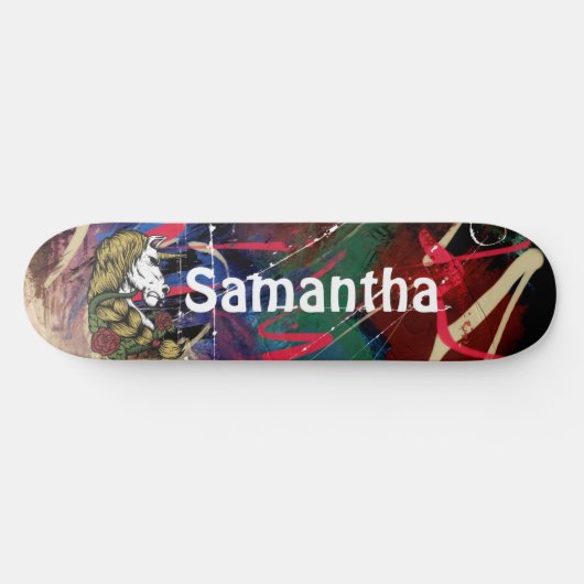 アメリカのグラフィティ・ウォリアー・ユニコーン スケートボード (横)