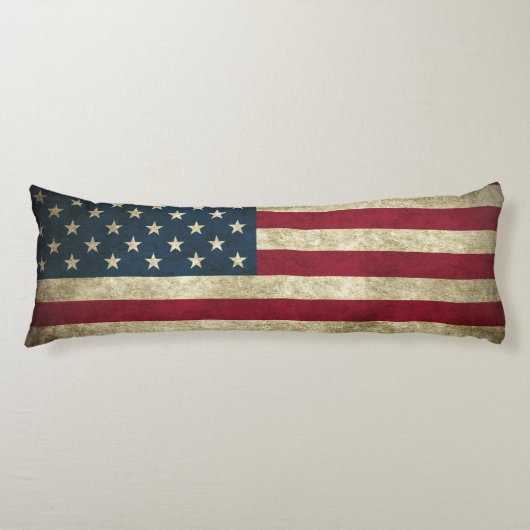 アメリカのグランジな旗カスタムなポリエステル体のクッション ボディピロー (正面)