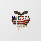アメリカのグランジフラグと鷲 ウィンドウサイン (シート)