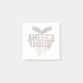 アメリカのグランジーフラッグと鷹 ポストイット (正面)