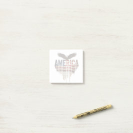 アメリカのグランジーフラッグと鷹 ポストイット