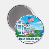 アメリカのグランドホテル マグネット (正面/裏面)