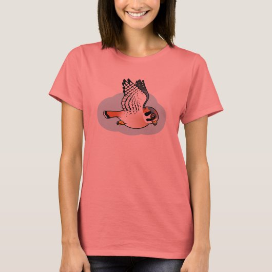 アメリカのケストレルが飛んでいる Tシャツ (正面)