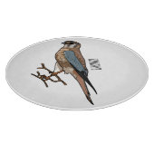 アメリカのケストレル鳥の漫画イラストレーション カッティングボード (角)