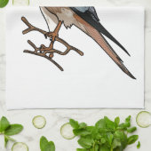 アメリカのケストレル鳥の漫画イラストレーション キッチンタオル (折り畳み)