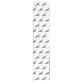 アメリカのケストレル鳥の漫画イラストレーション ショートテーブルランナー (正面)