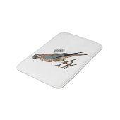 アメリカのケストレル鳥の漫画イラストレーション バスマット (アングル)