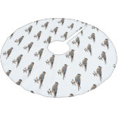 アメリカのケストレル鳥の漫画イラストレーション ブラッシュドポリエステルツリースカート (アングル)