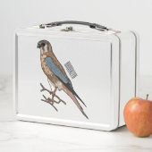 アメリカのケストレル鳥の漫画イラストレーション メタルランチボックス (インサイチュ)