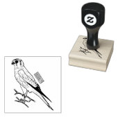 アメリカのケストレル鳥の漫画イラストレーション ラバースタンプ (押印)