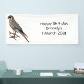 アメリカのケストレル鳥の漫画イラストレーション 横断幕 (トレードショー)