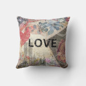 アメリカのコラージュの真理が目覚めを愛素晴らしする クッション (裏面)