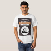 アメリカのコーチ旅行ポスター Tシャツ (正面フル)