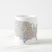 アメリカのコーヒーマップ コーヒーマグカップ (中央)