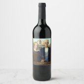 アメリカのゴシックファインアート油彩画 ワインラベル (正面)