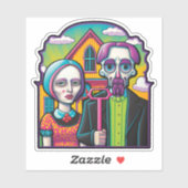 アメリカのゴシックポップ・アートの美術 シール (シート)