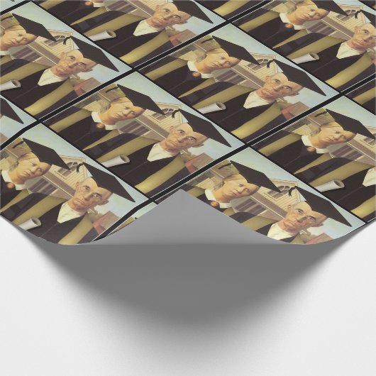 アメリカのゴシック体の成人卒業 ラッピングペーパー (角)