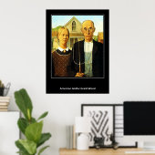 アメリカのゴシック様式のグラントウッドヴィンテージのポスター ポスター (ホームオフィス)