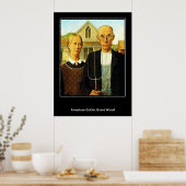 アメリカのゴシック様式のグラントウッドヴィンテージのポスター ポスター (キッチン)