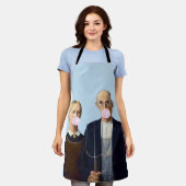 アメリカのゴシック様式のグラントウッド エプロン (着用した状態)