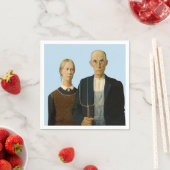 アメリカのゴシック様式のグラントウッド スタンダードカクテルナプキン (インサイチュ)