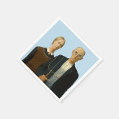 アメリカのゴシック様式のグラントウッド スタンダードカクテルナプキン (角)