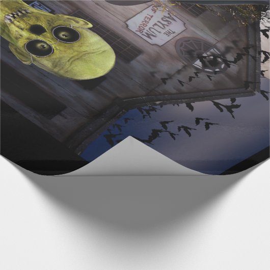 アメリカのゴシック様式のハロウィーン ラッピングペーパー (角)