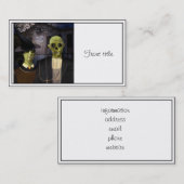 アメリカのゴシック様式のハロウィーン 名刺 (正面/裏面)