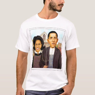 アメリカのゴシック様式のバラック・オバマおよびミシェールオバマ Tシャツ