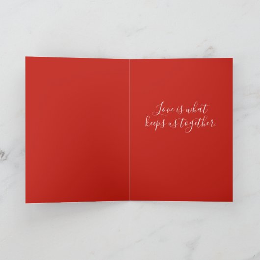 アメリカのゴシック様式のバレンタインデー保ン – 一緒に愛して シーズンカード (内部)