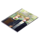 アメリカのゴシック様式のピンクバブルガムガーデンの背景 ノートブック (左側)