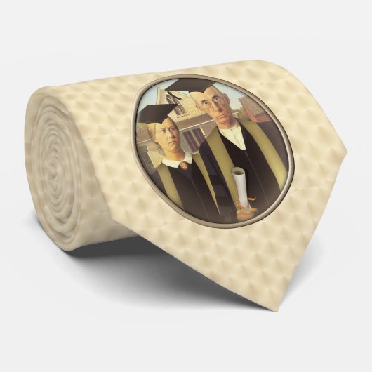 アメリカのゴシック様式の卒業式カメオオン金ゴールドシーン ネクタイ (ロール)