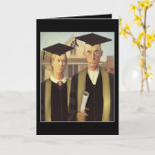 アメリカのゴシック様式の卒業 カード (黄色い花)