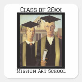 アメリカのゴシック様式の卒業 スクエアシール (正面)