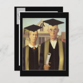 アメリカのゴシック様式の卒業 案内ポストカード (正面/裏面)