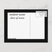 アメリカのゴシック様式の卒業 案内ポストカード (裏面)