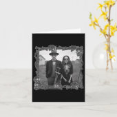 アメリカのゴシック様式の骨格ハロウィーンの衣装 カード (黄色い花)